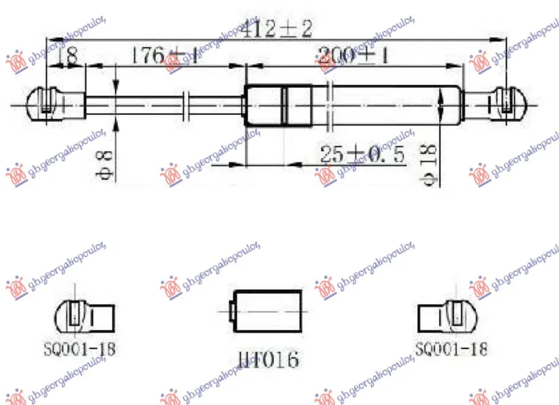 Amortizer gepeka Renault Clio 01-06 / Campus 04- / Thalia 2001 -