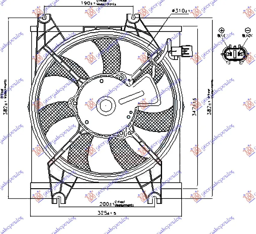 Ventilator hladnjaka Hyundai Accent H/b 1999 - 2002