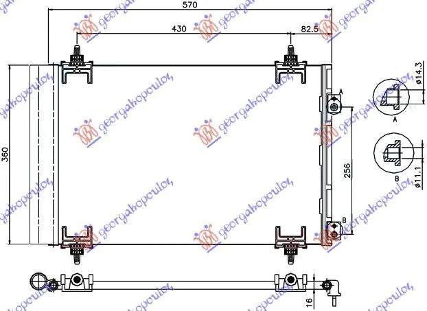 Hladnjak klime Citroen C4 2011 - 2020