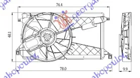 Ventilator hladnjaka Ford C-max 2003 - 2007