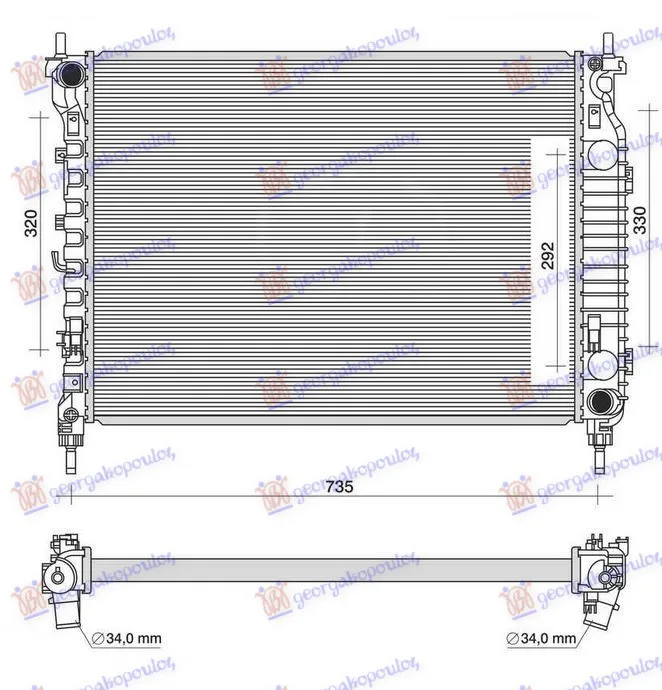 Hladnjak Opel Antara 2006 - 2015