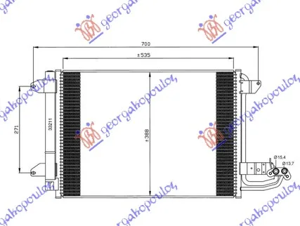 Hladnjak klime VW Golf Plus 2009 - 2014