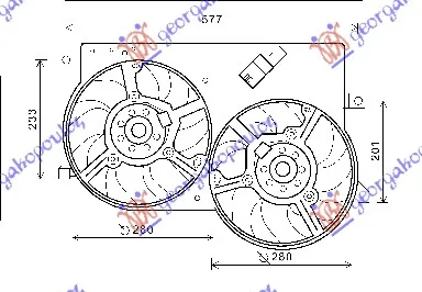 Ventilator hladnjaka Fiat Strada 2005 - 2014