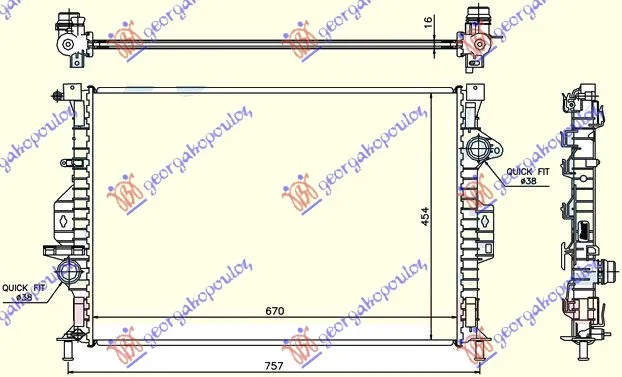 Hladnjak Ford S-Max 2007 - 2011