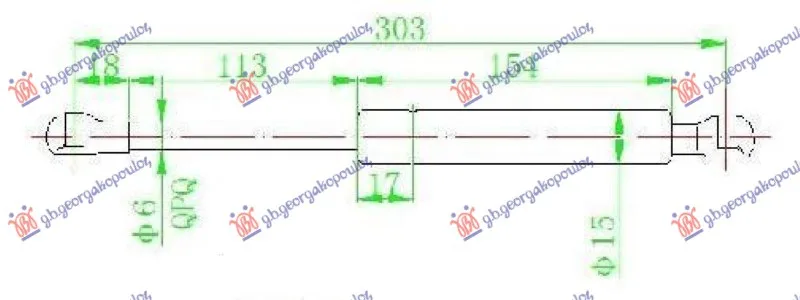 Amortizer gepek stakla Chevrolet Captiva 2012 -
