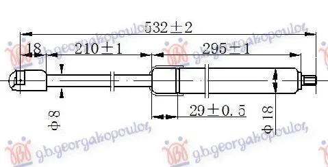 Amortizer haube Mercedes CLC (W203) Coupe 2008 - 2011