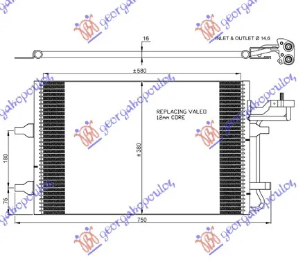 Hladnjak klime Volvo S40 2004 - 2007