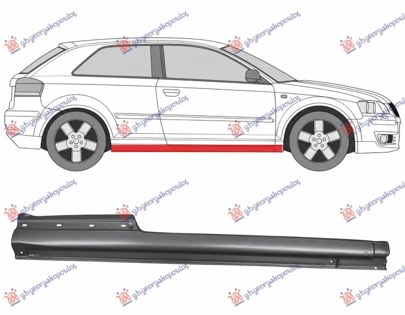 Sajtna Audi A3 2003 - 2008