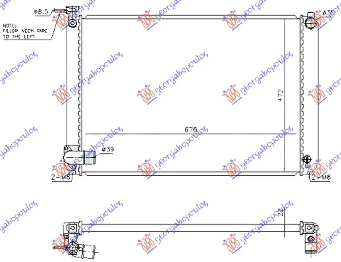 Hladnjak Lexus RX 330 / 350 / 400 2003 - 2009