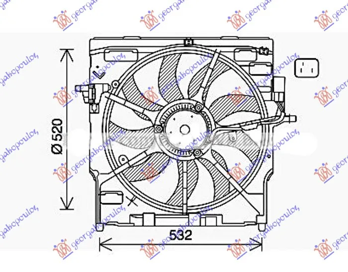 Ventilator hladnjaka Bmw X5 (E70) 2007 - 2010