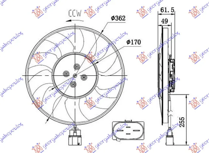 Ventilator hladnjaka Audi A4 B9 2015 - 2018