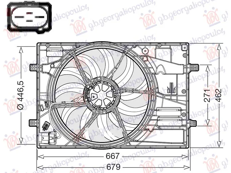 Ventilator hladnjaka VW Golf VIII 2024 -