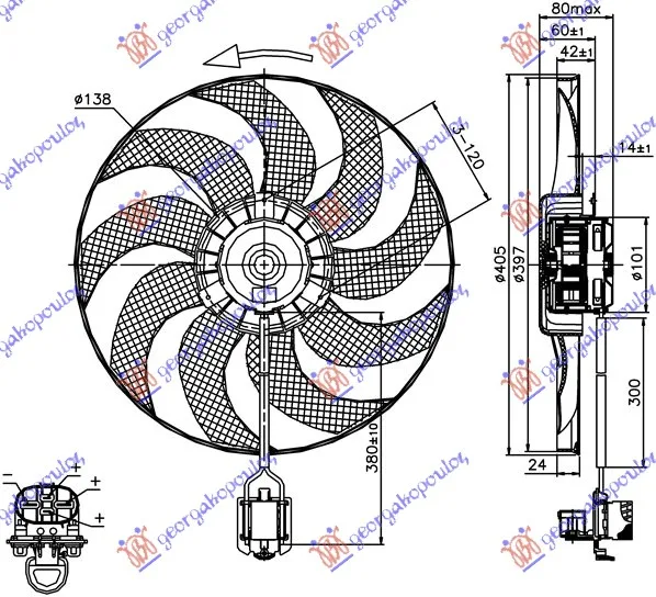 Ventilator hladnjaka Opel Astra J GTC 2011 - 2018
