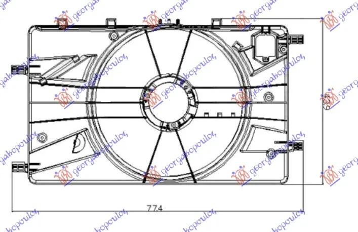 Ventilator hladnjaka Opel Astra J 2010 - 2013