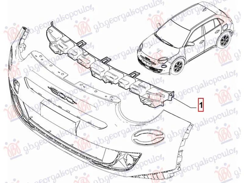 Šina branika Fiat 600 2023 -