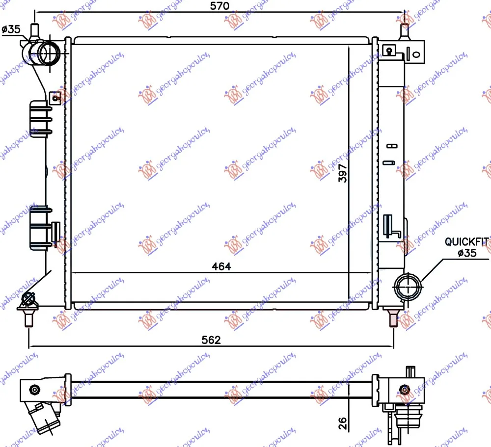 Hladnjak Hyundai I30 3d 2013 - 2017