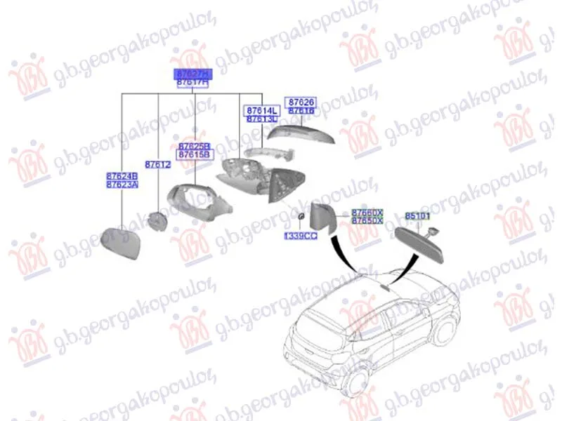 Retrovizor Hyundai I10 III 2019 - 2023