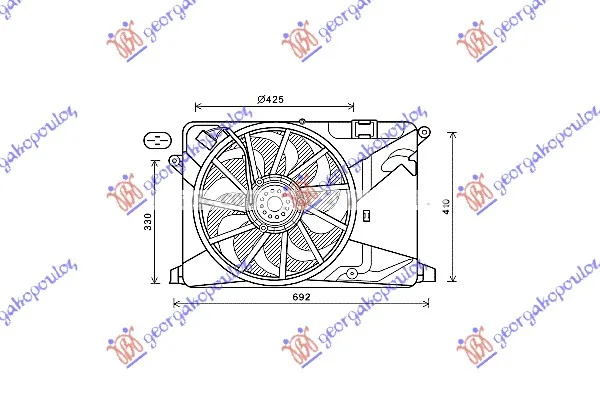 Ventilator hladnjaka Chevrolet Trax 2013 -