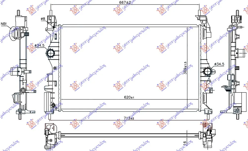 Hladnjak Opel Corsa E 2015 - 2019